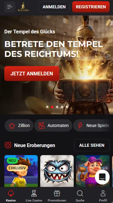 Rollero PWA auf dem Smartphone-Startbildschirm